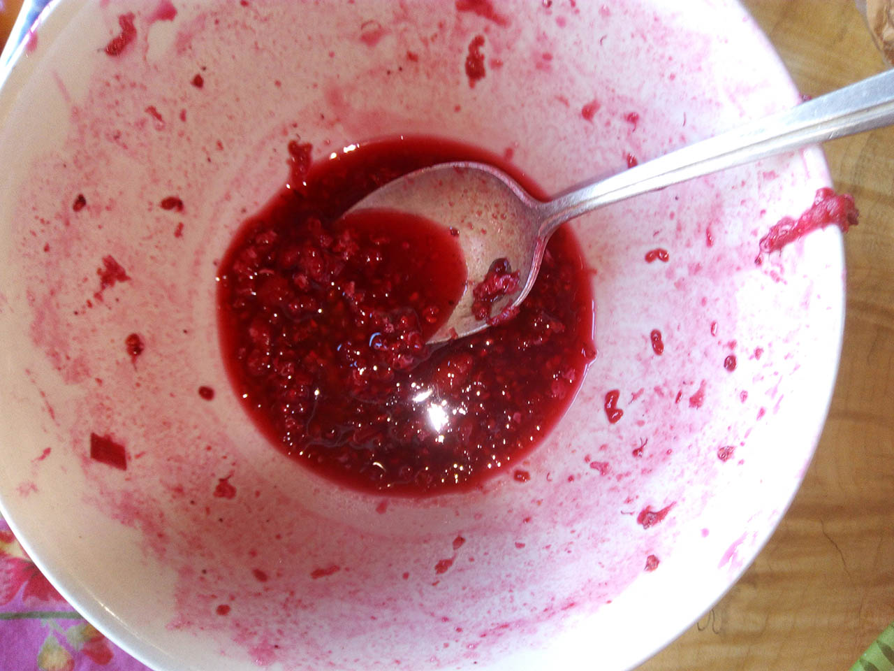 Bowl of berry jam.