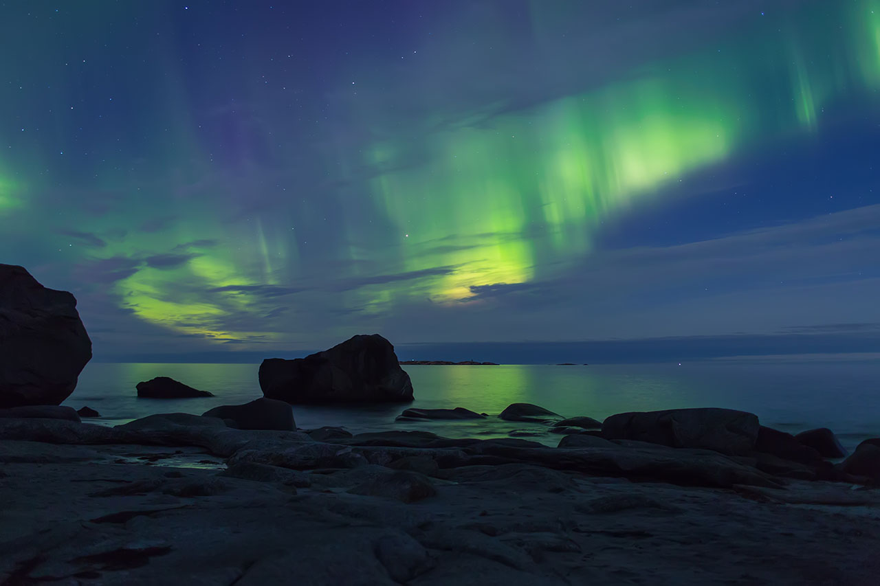 Aurora borealis (northern lights).